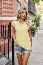 Damen Elegantes Freizeitoberteil mit verspielten Rüschendetails R&B