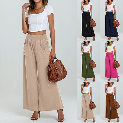 Damen Weit geschnittene Sommersonnenhose mit praktischen Taschen R&B