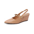 Damen Slingback-Pumps mit metallischen Akzenten R&B