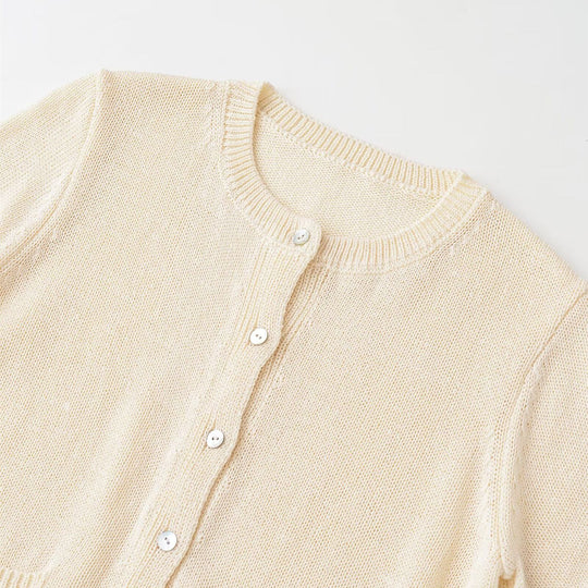 Damen Strickjacke mit Knopfdetail und praktischen Taschen R&B