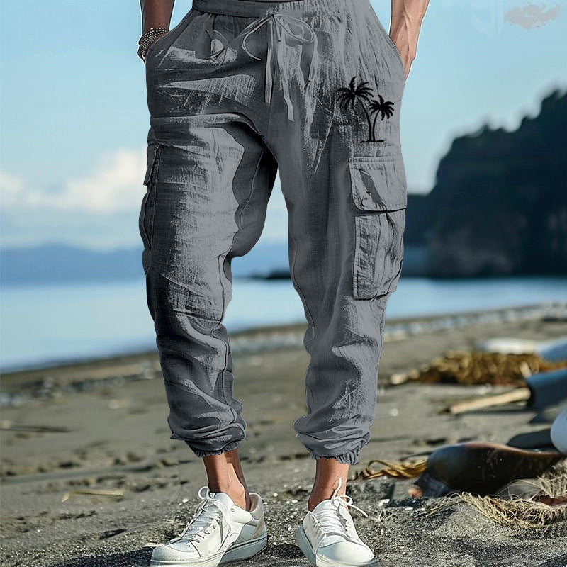 Herren Cargohose mit seitlichen Taschen und verstellbarem Bund R&B