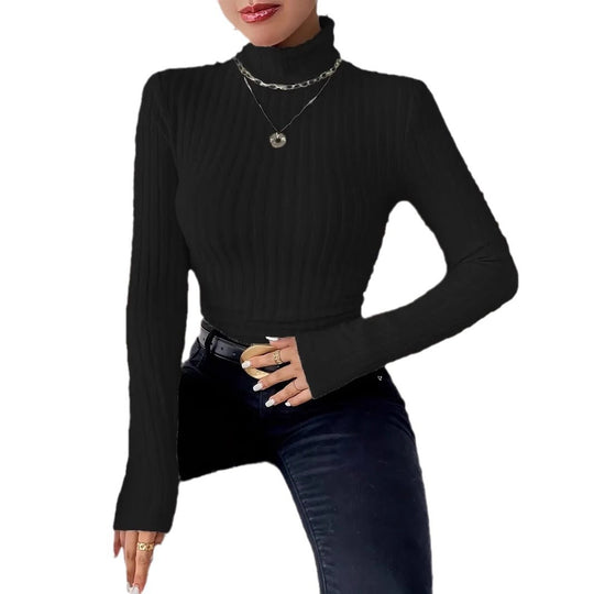 Damen Elegantes und bequemes langsames Stehkragenoberteil R&B