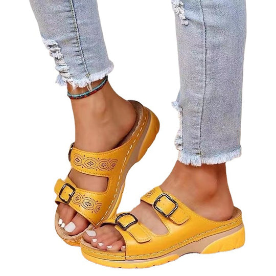 Damen Komfortable Sandalen mit verstellbaren Schnallen R&B