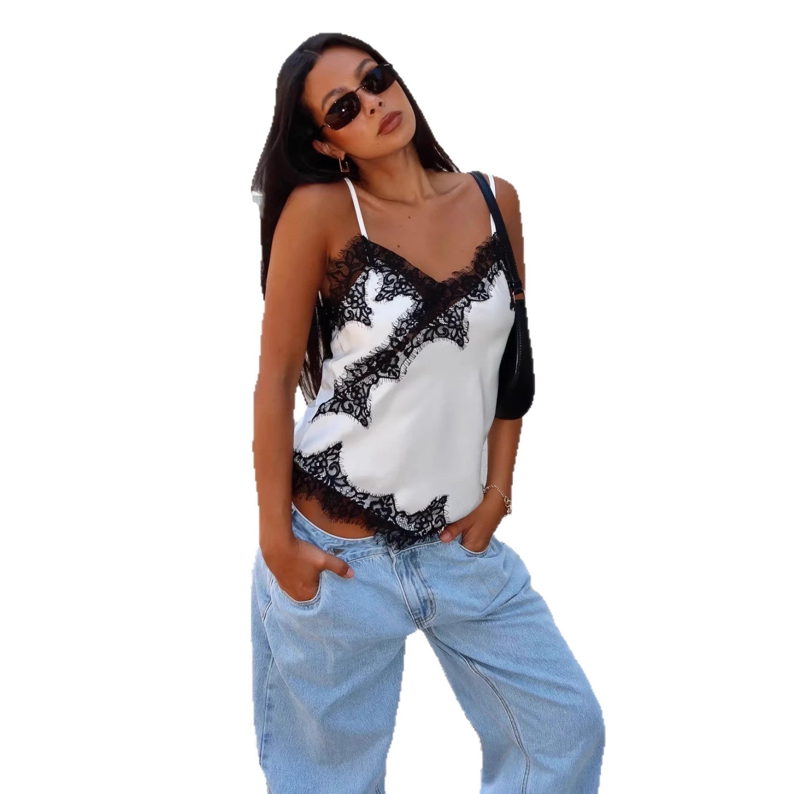 Damen Verspieltes Sommerkleid mit Spitzenakzenten R&B