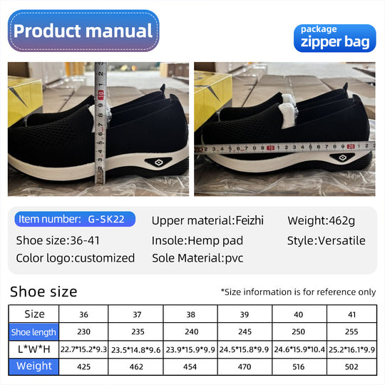 Damen Komfortable Strick-Sneaker mit rutschfester Sohle R&B