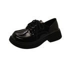 Damen Schnürschuhe mit glänzender Oberfläche und bequemer Sohle R&B