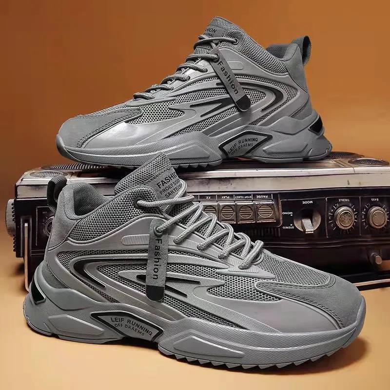 Damen Sportliche High-Top Sneakers mit atmungsaktiver Mesh-Oberfläche und rutschfester Sohle R&B
