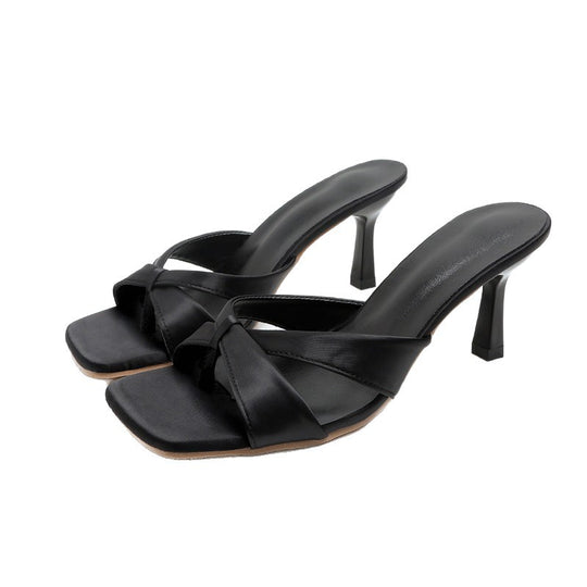 Damen Slingback-High-Heels mit elegantem Knoten-Design und komfortablem Absatz R&B
