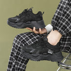 Damen modische Chunky Sneakers mit atmungsaktiver Mesh-Oberfläche und dämpfendem Sohlenprofil R&B