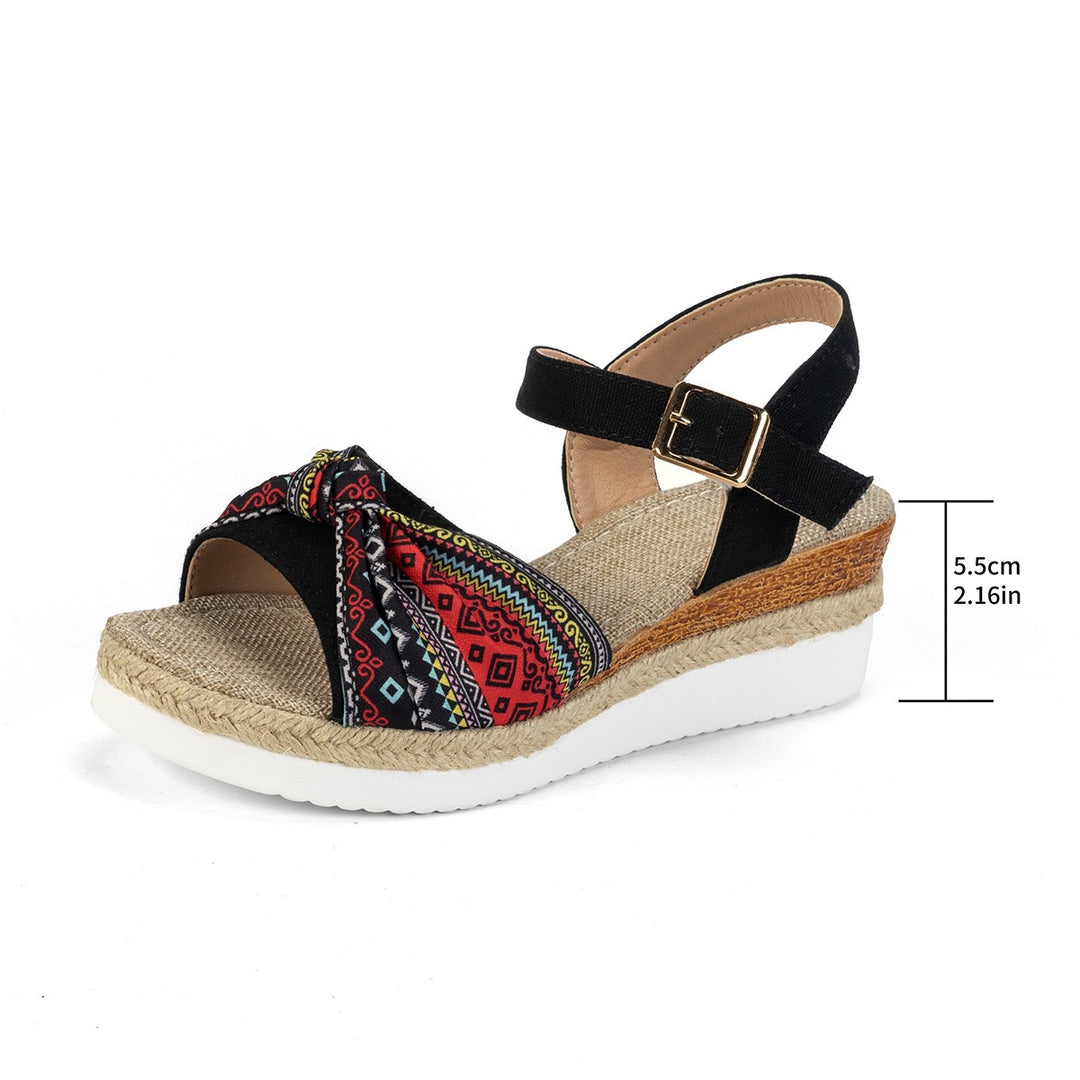 Damen Plateau-Sandalen mit modischem Riemendesign und komfortablem Fußbett R&B