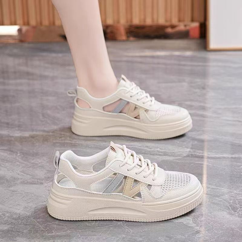 Damen Leichte Sportliche Sneakers mit atmungsaktiven Einsätzen