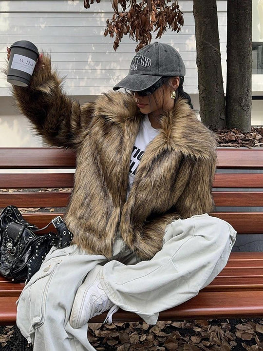 Damen Kunstpelzjacke R&B