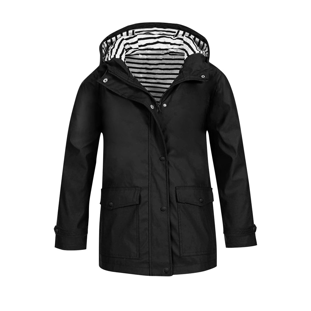 Damen wetterfeste Parkajacke mit praktischen Taschen und verstellbarem Kapuzenkragen R&B