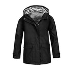 Damen wetterfeste Parkajacke mit praktischen Taschen und verstellbarem Kapuzenkragen R&B