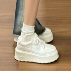 Damen Plattform Sneakers mit modischer Textur und dämpfender Sohle R&B