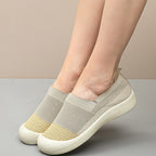 Damen Leichte und luftige Slip-On Sneakers mit elastischem Einstieg R&B