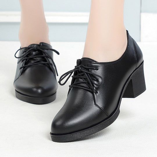 Damen Elegante Schnürschuhe mit bequemen Blockabsatz und modischem Obermaterial R&B