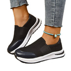 Damen sportliche Slip-Ons mit dämpfender Sohle und elastischem Riemendesign R&B
