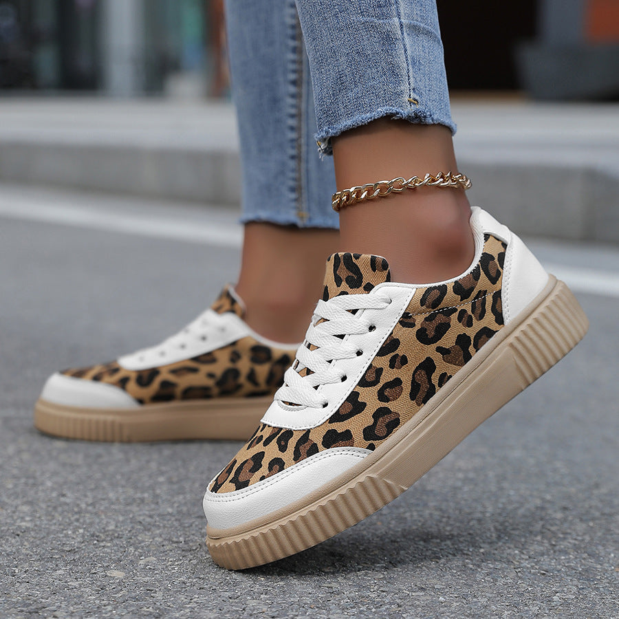 Damen Trendige Sneaker mit Tierdruck und bequemer Sohle