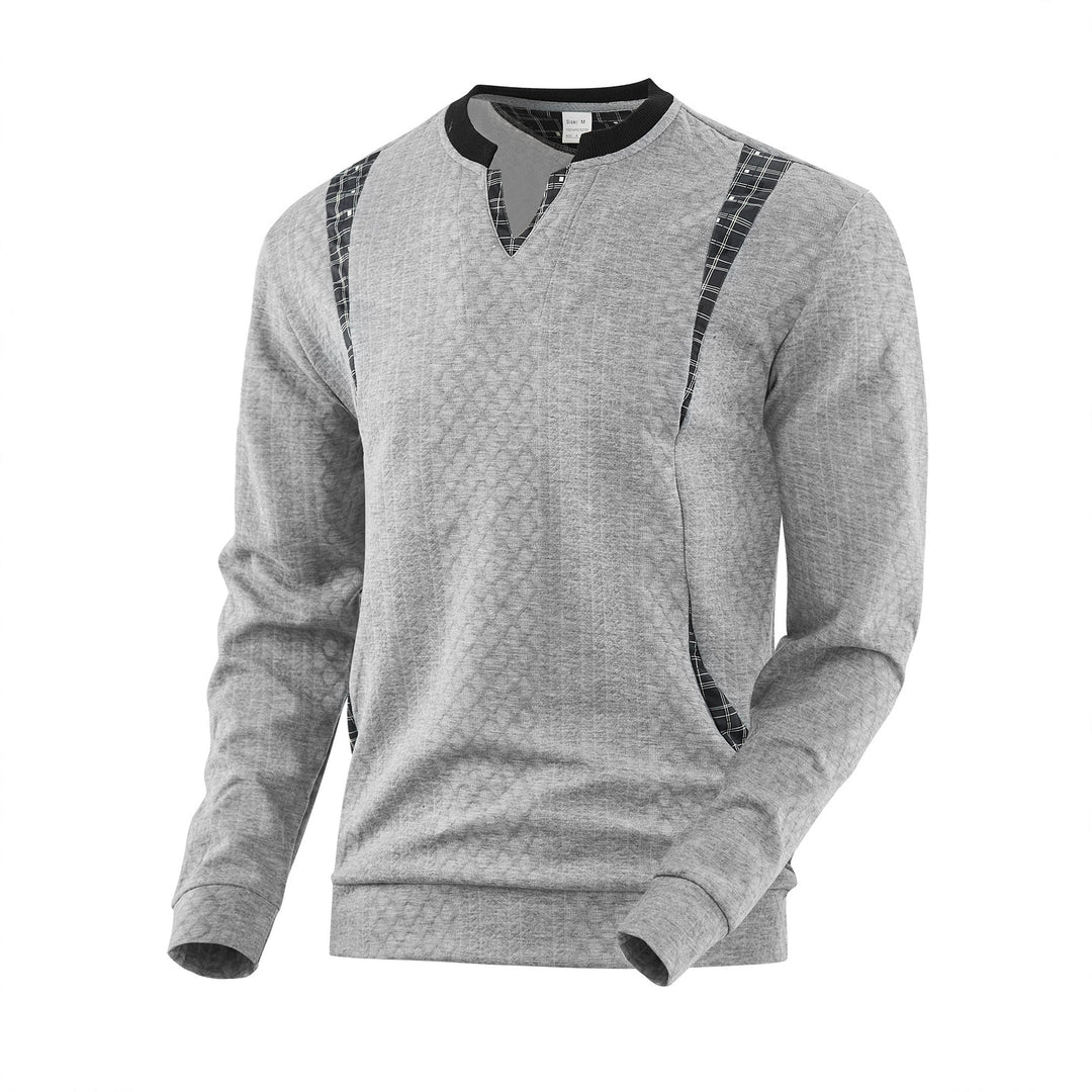 Herren Strickpullover mit modischen Karoelementen R&B