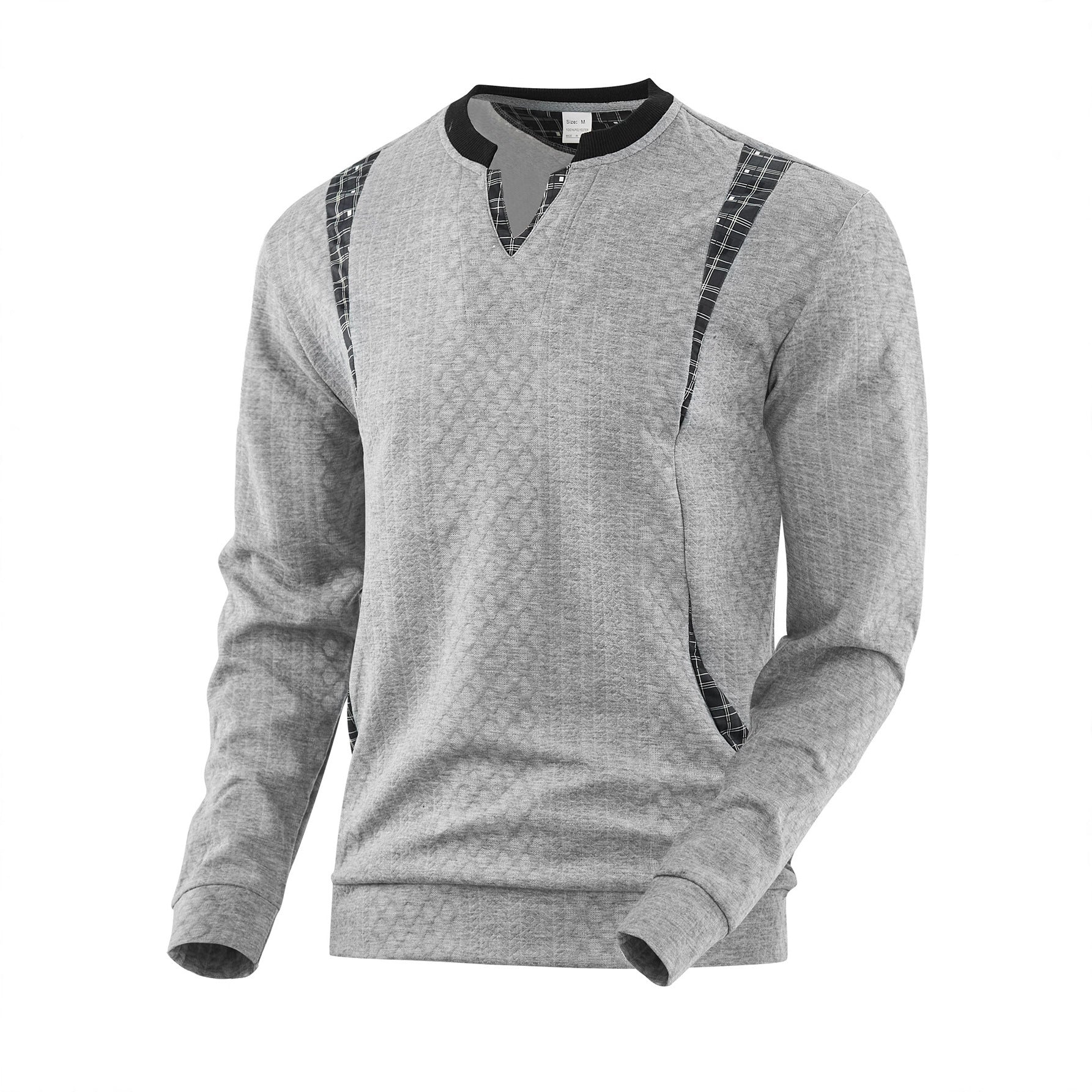 Herren Strickpullover mit modischen Karoelementen R&B