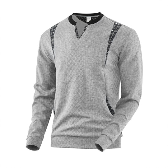 Herren Strickpullover mit modischen Karoelementen R&B