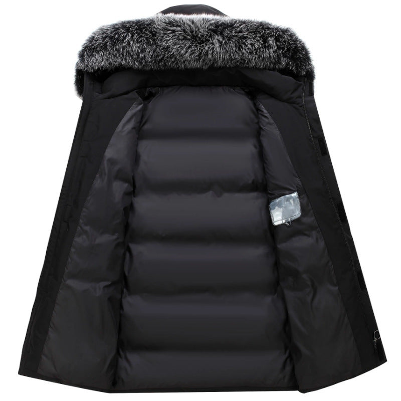 Damen Winterparka mit abnehmbarer Kapuze und kuscheligem Kunstfell R&B