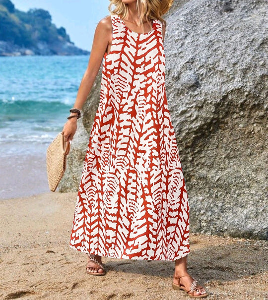Damen Maxikleid mit einzigartigen Schmetterlingsdruck R&B