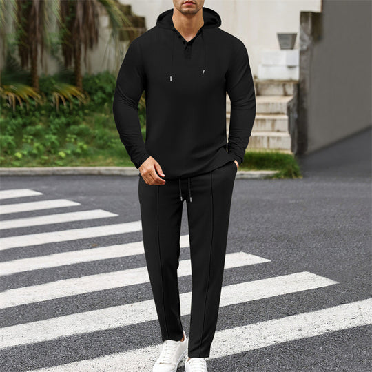 Herren modisches Hoodie-Set mit sportlichem Schnitt und praktischen Funktionen R&B