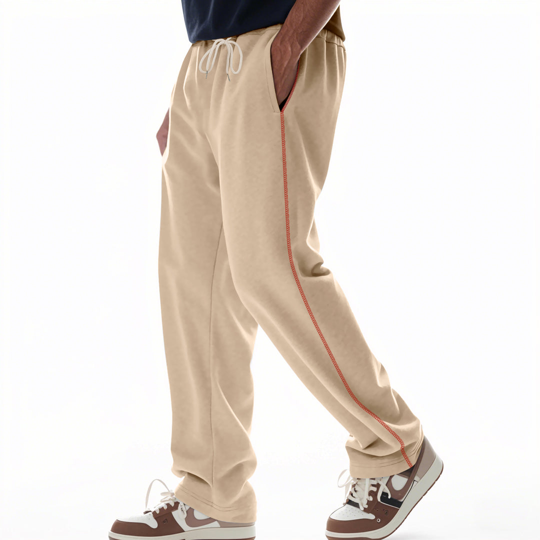 Herren bequeme Jogginghose mit Reißverschluss und seitlichen Taschen R&B