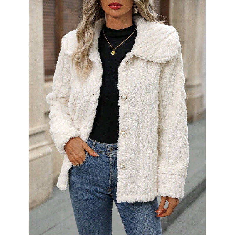 Damen kuschelige Fleecejacke R&B