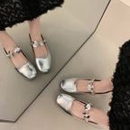 Damen elegante Ballerinas mit floralen Akzenten und komfortablem Fußbett R&B
