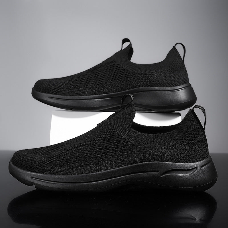 Damen Atmungsaktive Strick-Sneaker mit elastischem Schaft und rutschfester Sohle
