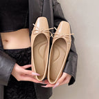 Damen Elegante Ballerinas mit Schleifen-Detail