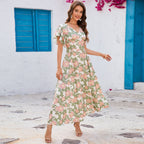 Damen Maxikleid mit Blumenmuster R&B