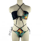 Damen Bikiniset mit floralem Design und verstellbaren Trägern R&B