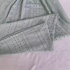 Damen luftiges Sommerkleid mit detailliertem Lochmuster R&B