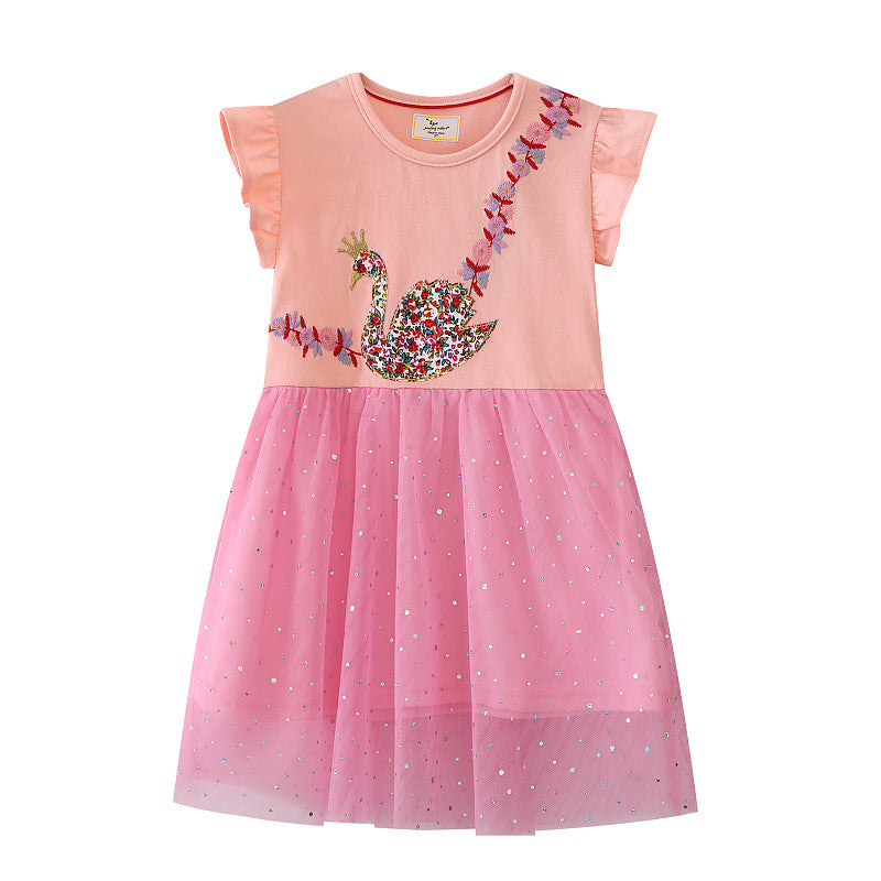 Mädchen Tüllkleid mit floralen Applikationen R&B