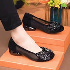 Damen Komfortable Ballerinas mit funkelndem Strassbesatz R&B