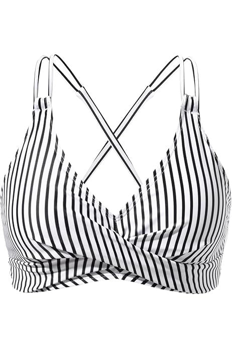 Damen Sportliches Bikinioberteil mit raffiniertem Wickeldesign R&B