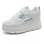 Damen modische Plateau-Sneaker mit dämpfender Sohle und atmungsaktivem Obermaterial R&B