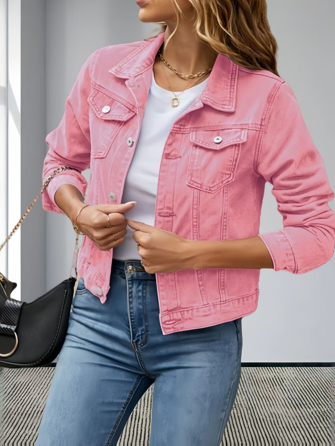 Damen Lässige Utility-Jacke mit strukturierten Details R&B