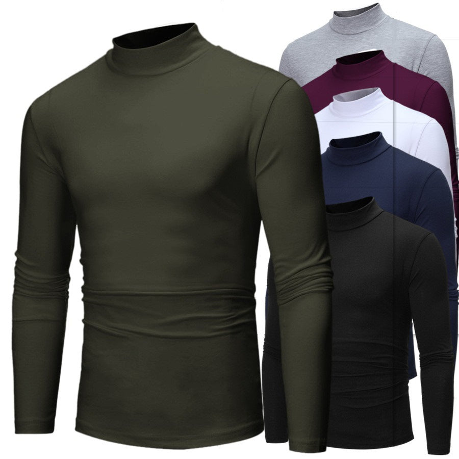 Herren Rollkragenpullover mit enger Passform und edel strukturiertem Material R&B