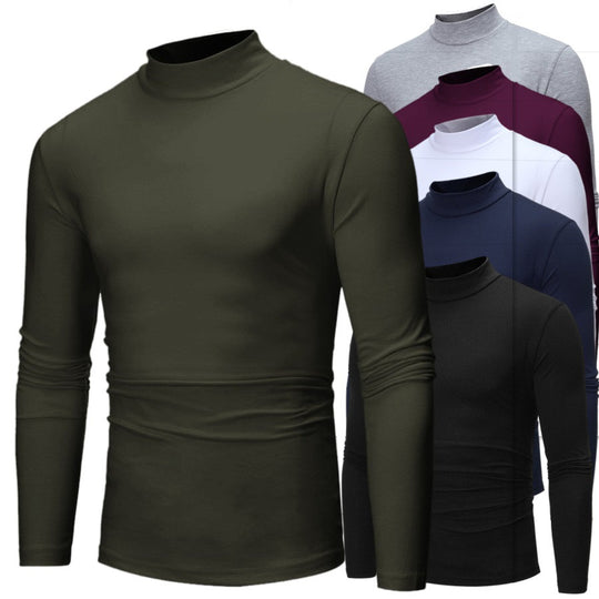 Herren Rollkragenpullover mit enger Passform und edel strukturiertem Material R&B