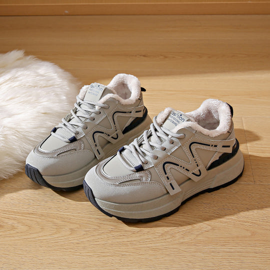 Damen Sportliche Sneakers mit kuscheligem Innenfutter und robustem Profil R&B