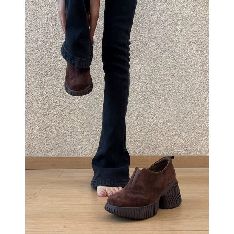 Damen Chunky Slipper mit breiter Gummisohle und elastischem Einschlupf R&B