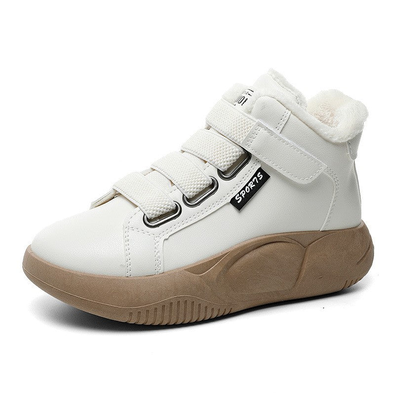 Damen Sportliche High-Top Sneakers mit Fellfutter von R&B