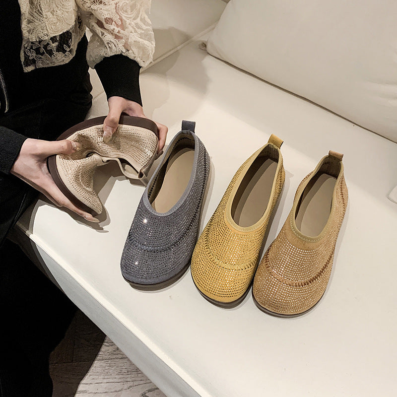 Damen Slip-On Badeschuhe mit atmungsaktivem Obermaterial und rutschfester Sohle R&B