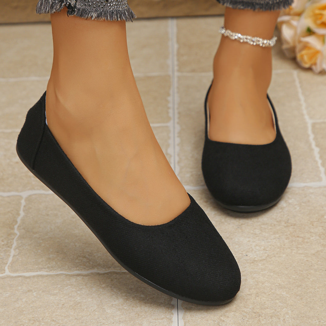 Damen elegante Ballerinas aus weichem Obermaterial R&B