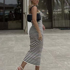 Damen Langstrickkleid mit schmalem Schnitt und gerafftem Oberteil R&B